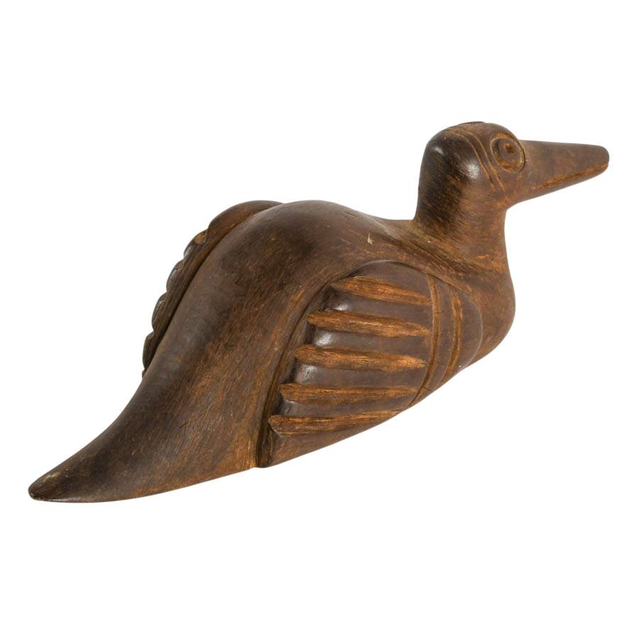 Scandinavian Hand-Carved Ironwood Duck-4