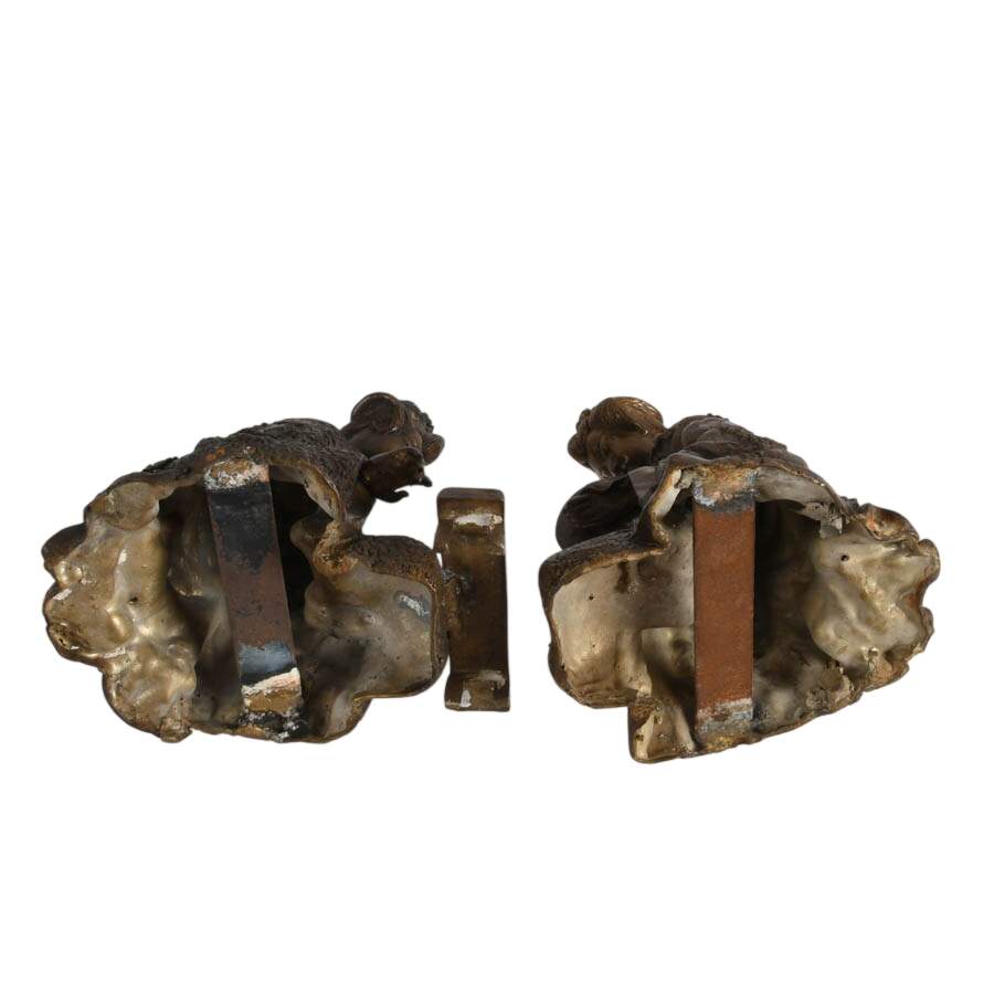 Pair of Japanese Bronze Musical Geisha Figures-10