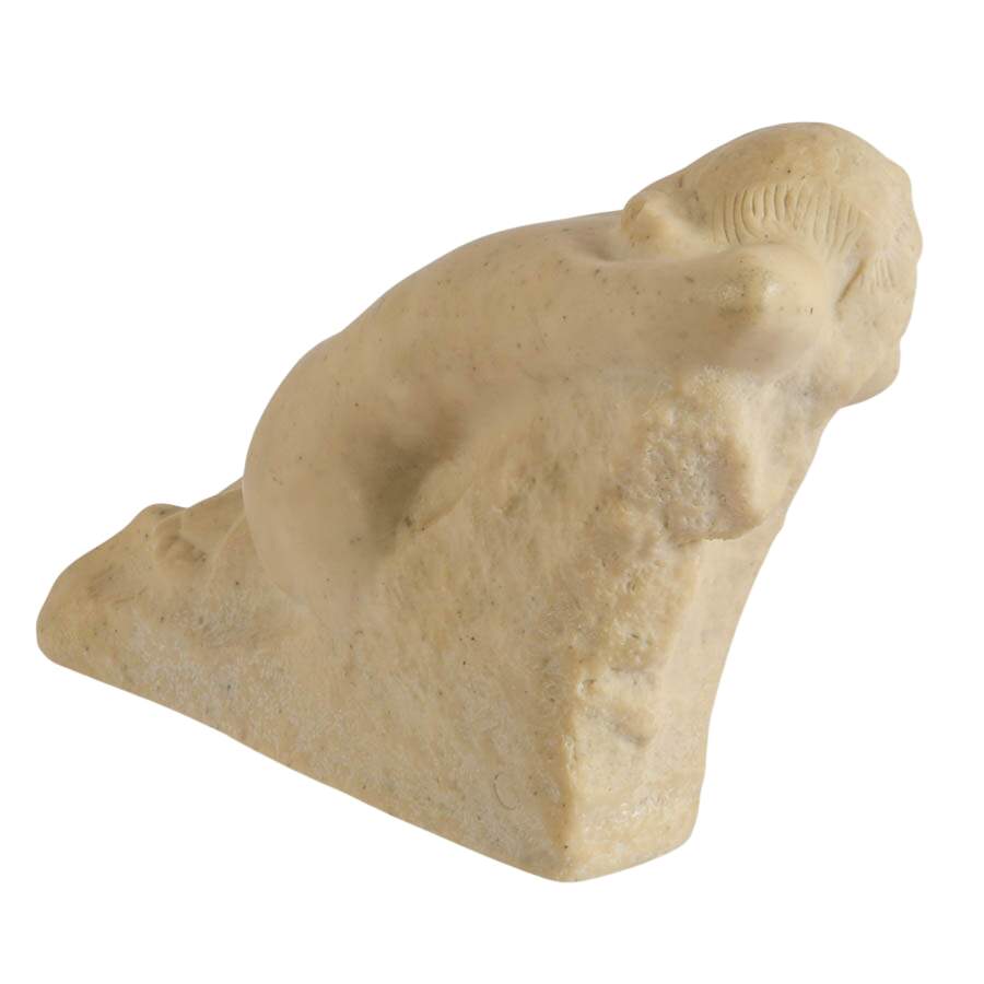 Signed Vincent Glinsky Reclining Nude Stone Sculpture-5
