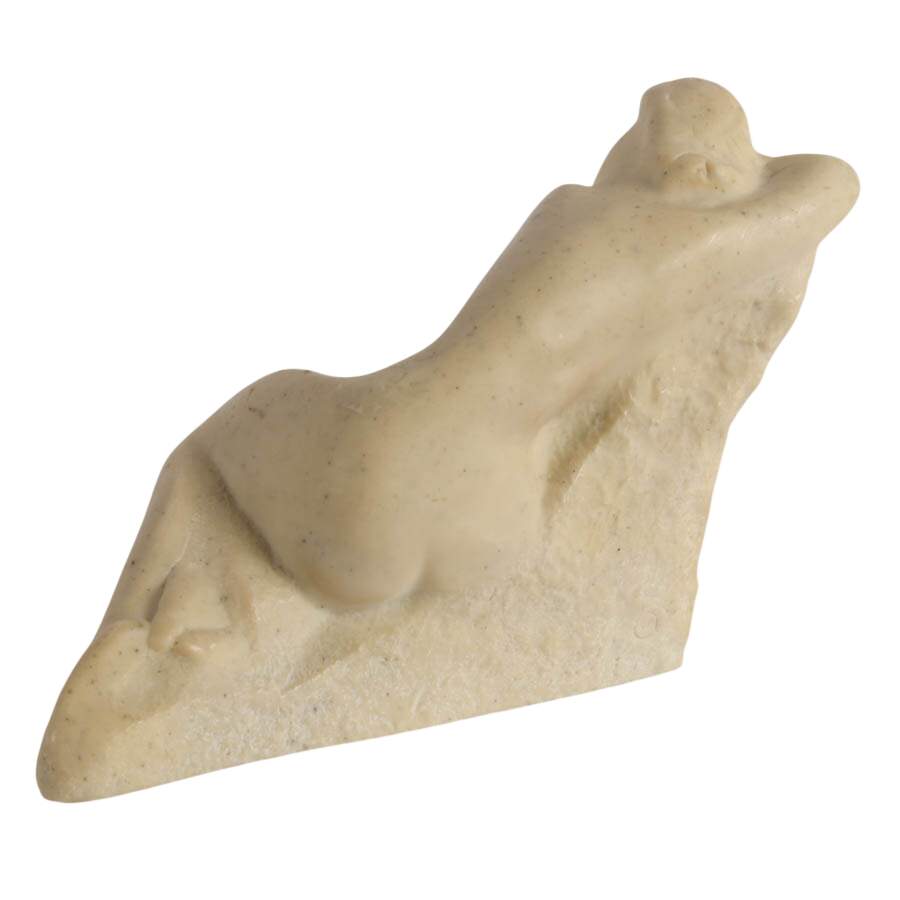 Signed Vincent Glinsky Reclining Nude Stone Sculpture-4