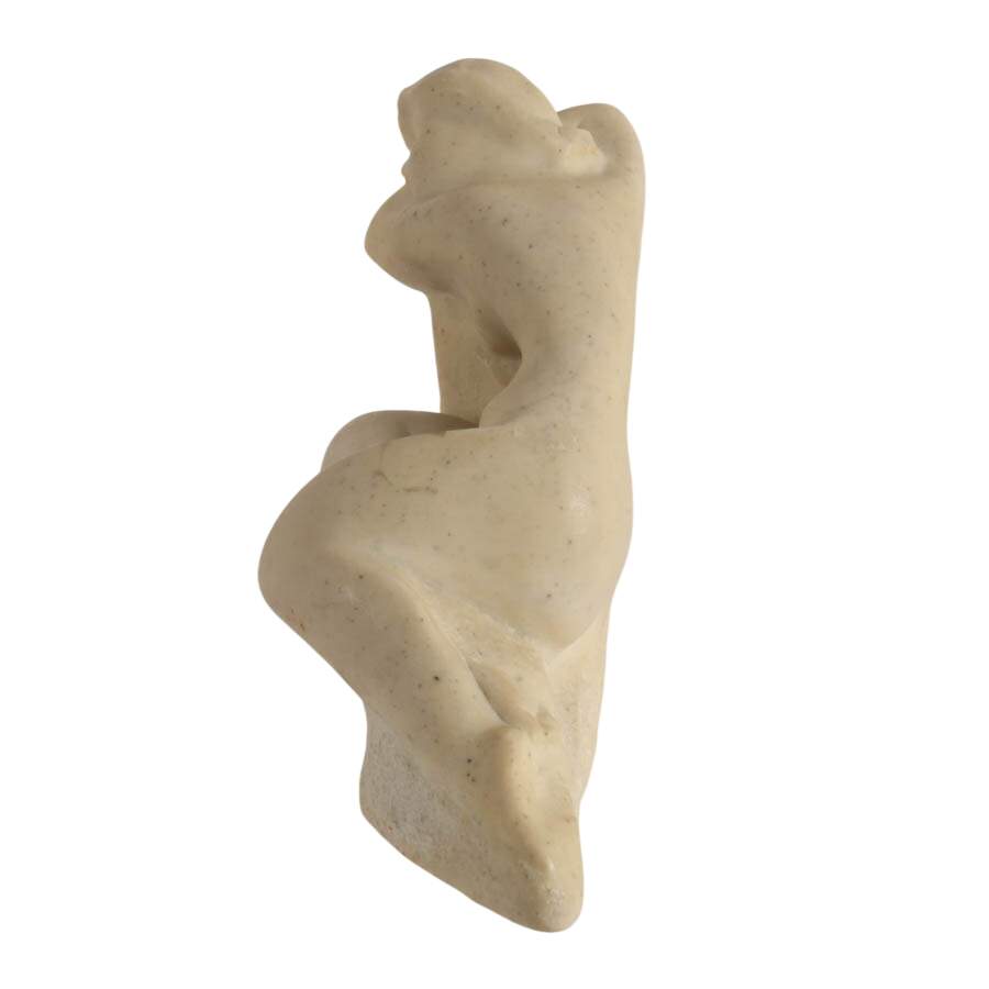 Signed Vincent Glinsky Reclining Nude Stone Sculpture-3
