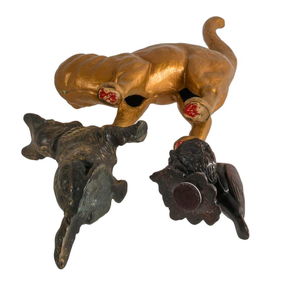 Trio of Metal Pets Figurines-4