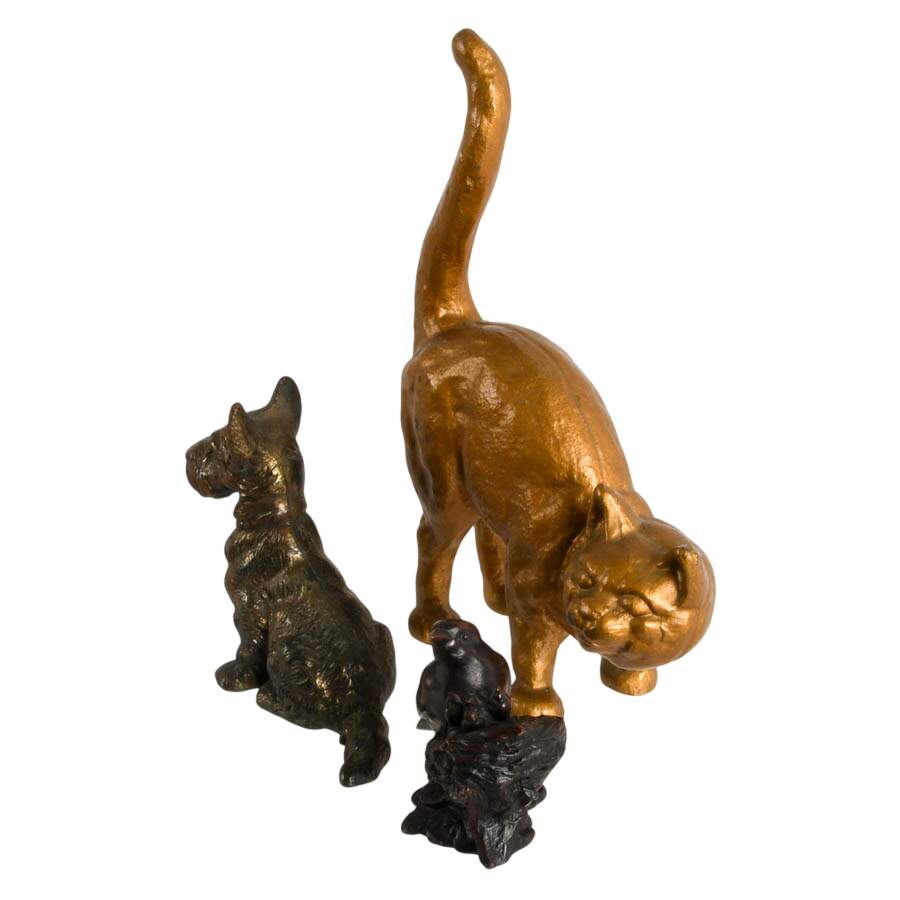 Trio of Metal Pets Figurines-2