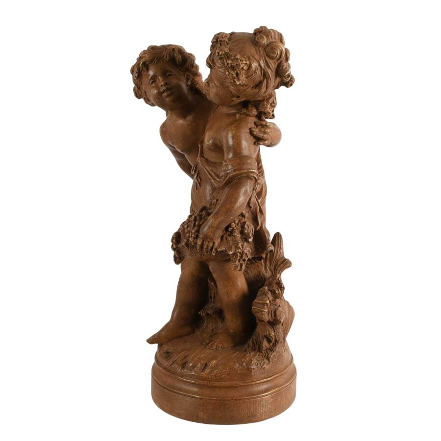 Classical Italian-Style Putti Statue Detailed Resin Home Décor-4