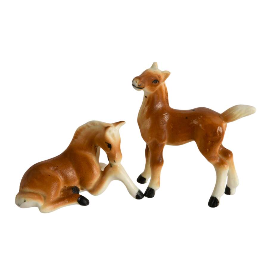 Trio of Miniature Horses Including Old Monrovia Hagen Renaker Circus Pony-6