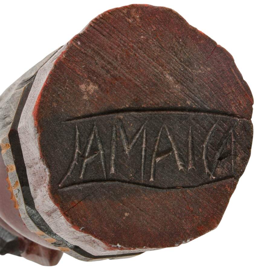 Pair of Hand-Carved Jamaican Figurines-7