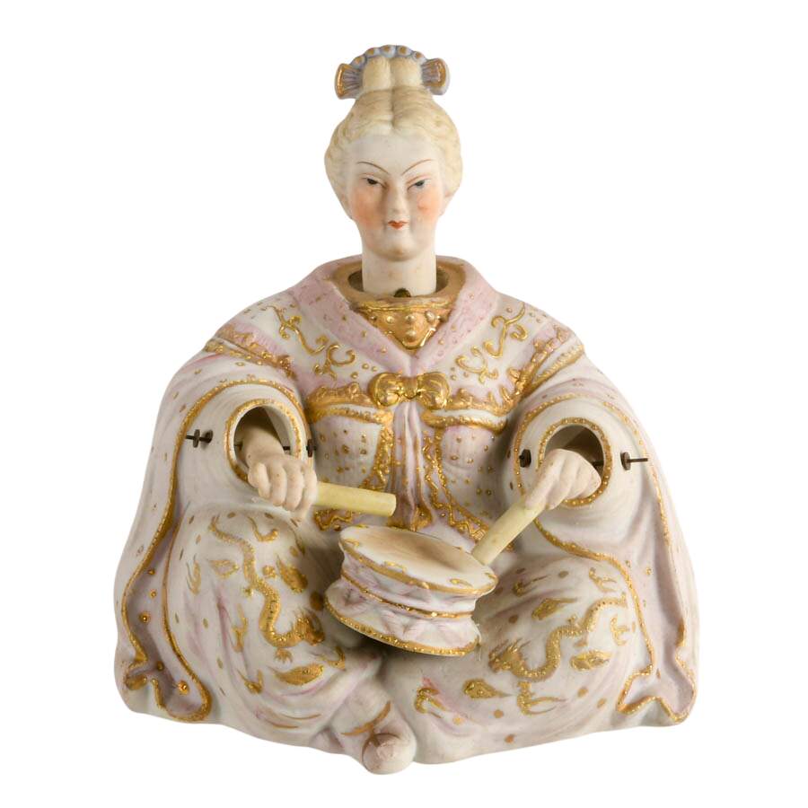 Pair of Hand-Painted Ardalt Japan Bisque Porcelain "Nodder" Figures-7
