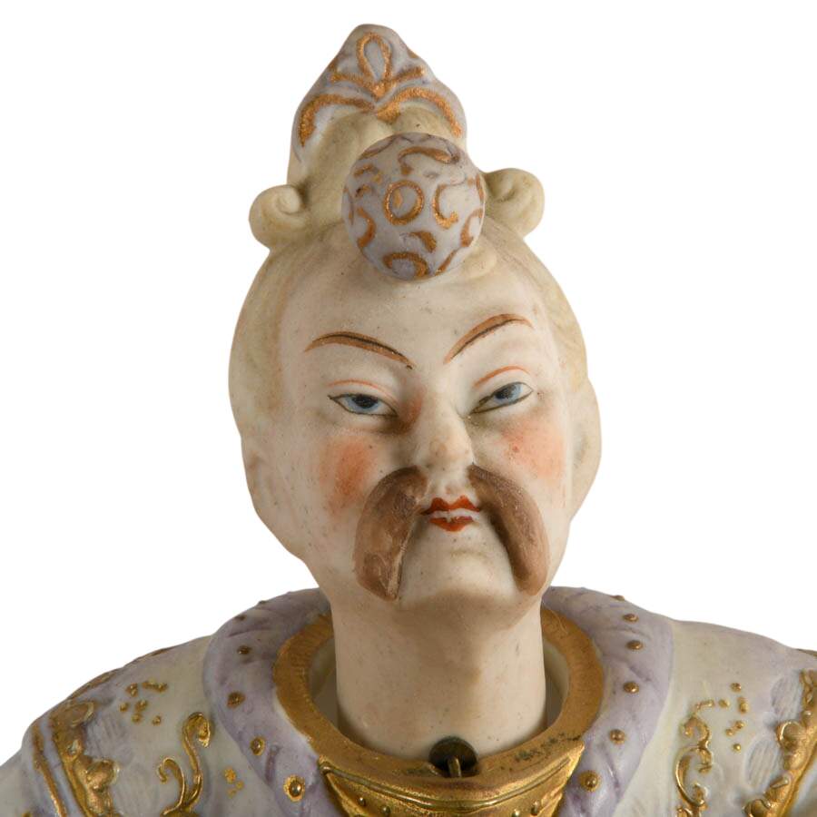 Pair of Hand-Painted Ardalt Japan Bisque Porcelain "Nodder" Figures-5