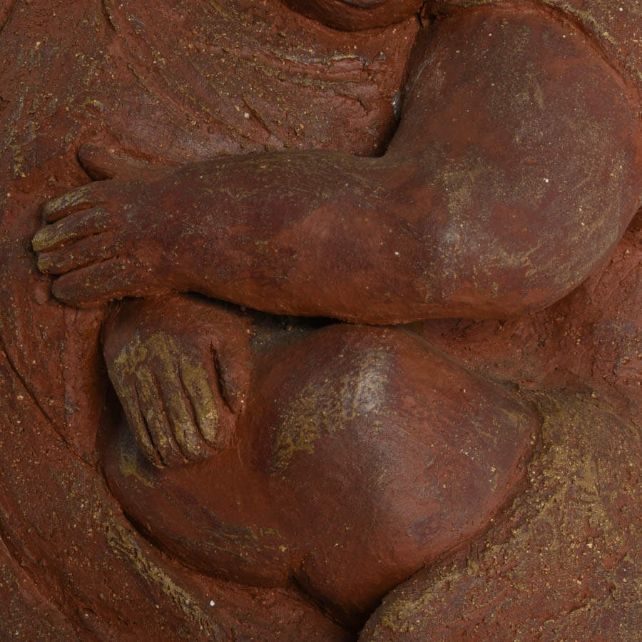 Signed Terracotta Woman Statue-3