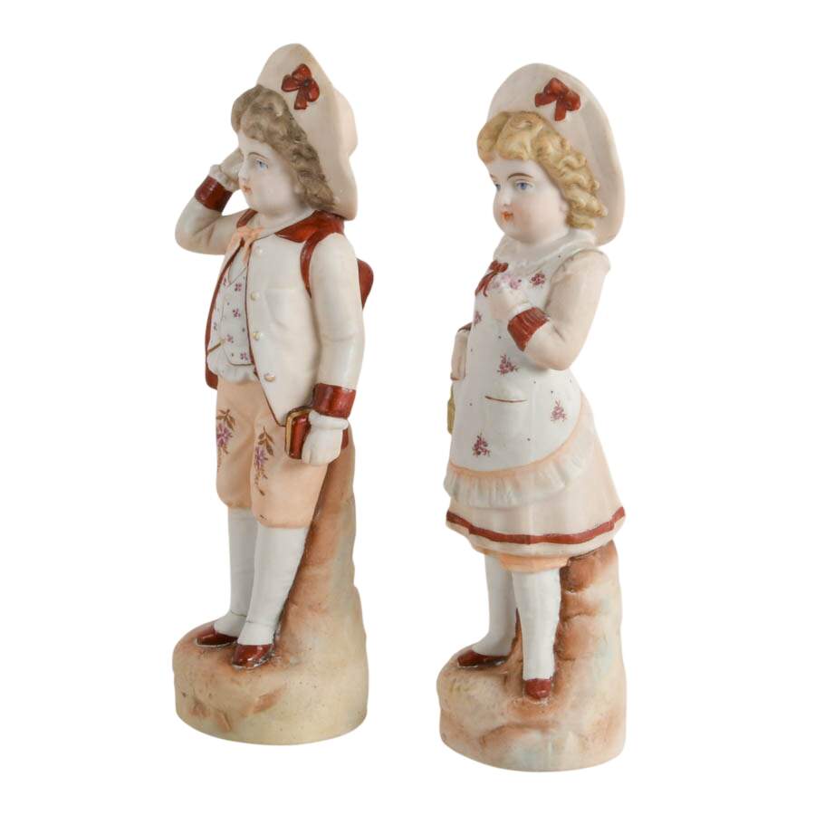 Antique Pair of German Bisque Siblings-4