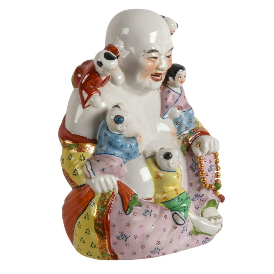 Large Chinese Porcelain Buddha Figure-6