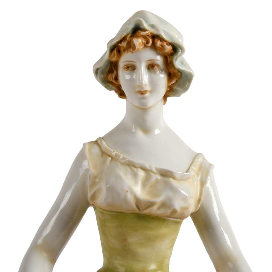 Porcelain Statue of a French Farm Girl-2