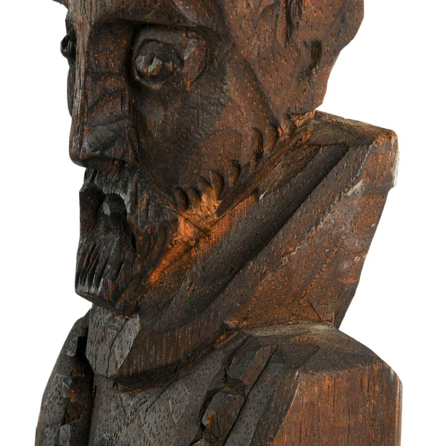 Guatemalan Hand-Carved Saint Pedro de San José de Betancur Wooden Figurine-5