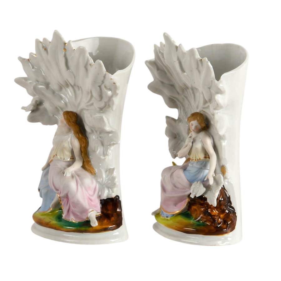 Pair of Antique Porcelain Figures-2