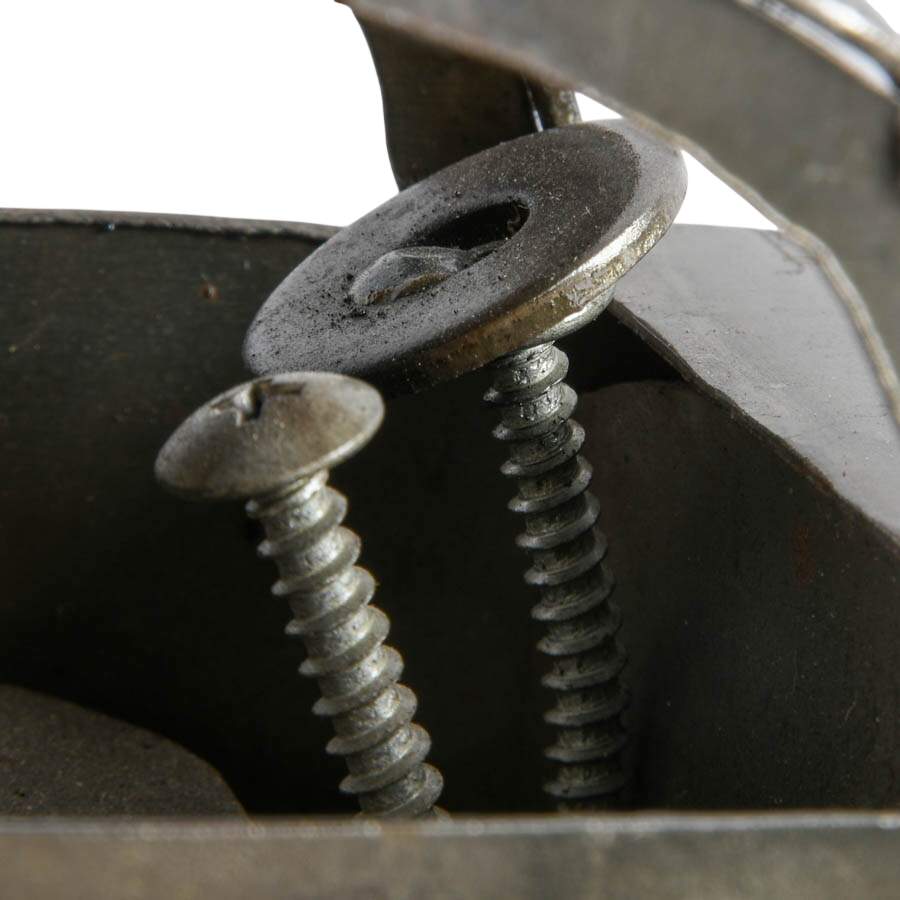 Pair of Buggy and Tractor Recycled Metal Auto Part Sculptures-5