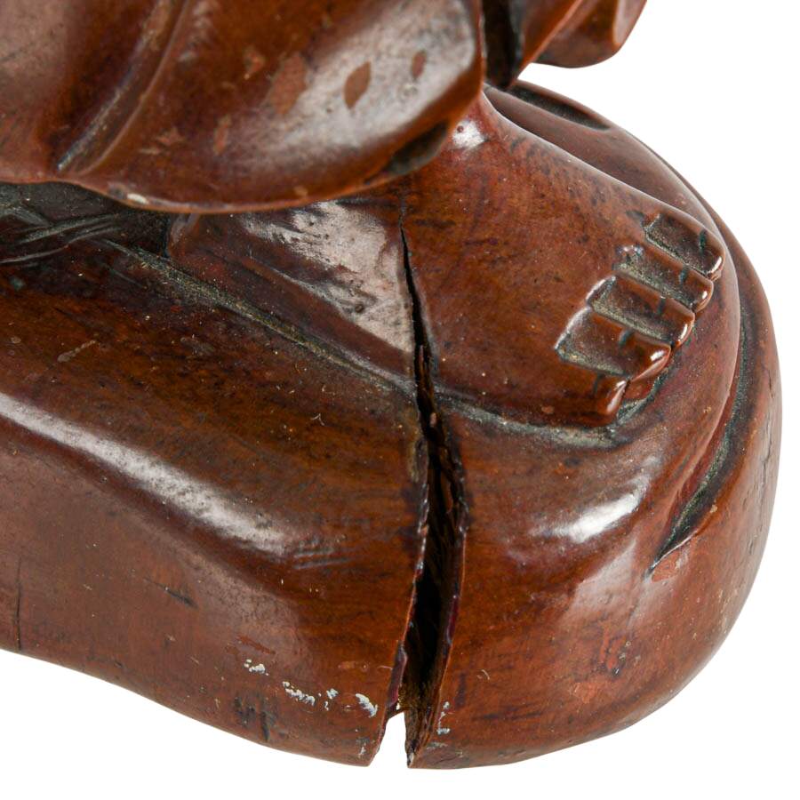 Hand-Carved Rosewood Buddha Statue-9