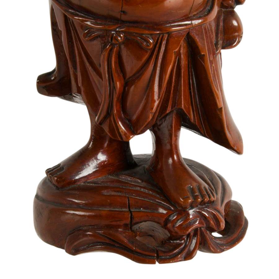 Hand-Carved Rosewood Buddha Statue-3