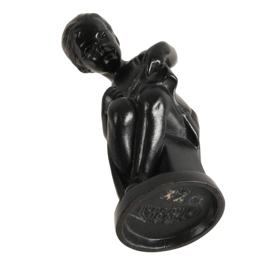 Soviet Kasli Co. "The Embroiderer" Cast Iron Statuette-10