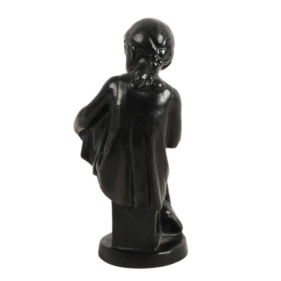Soviet Kasli Co. "The Embroiderer" Cast Iron Statuette-6