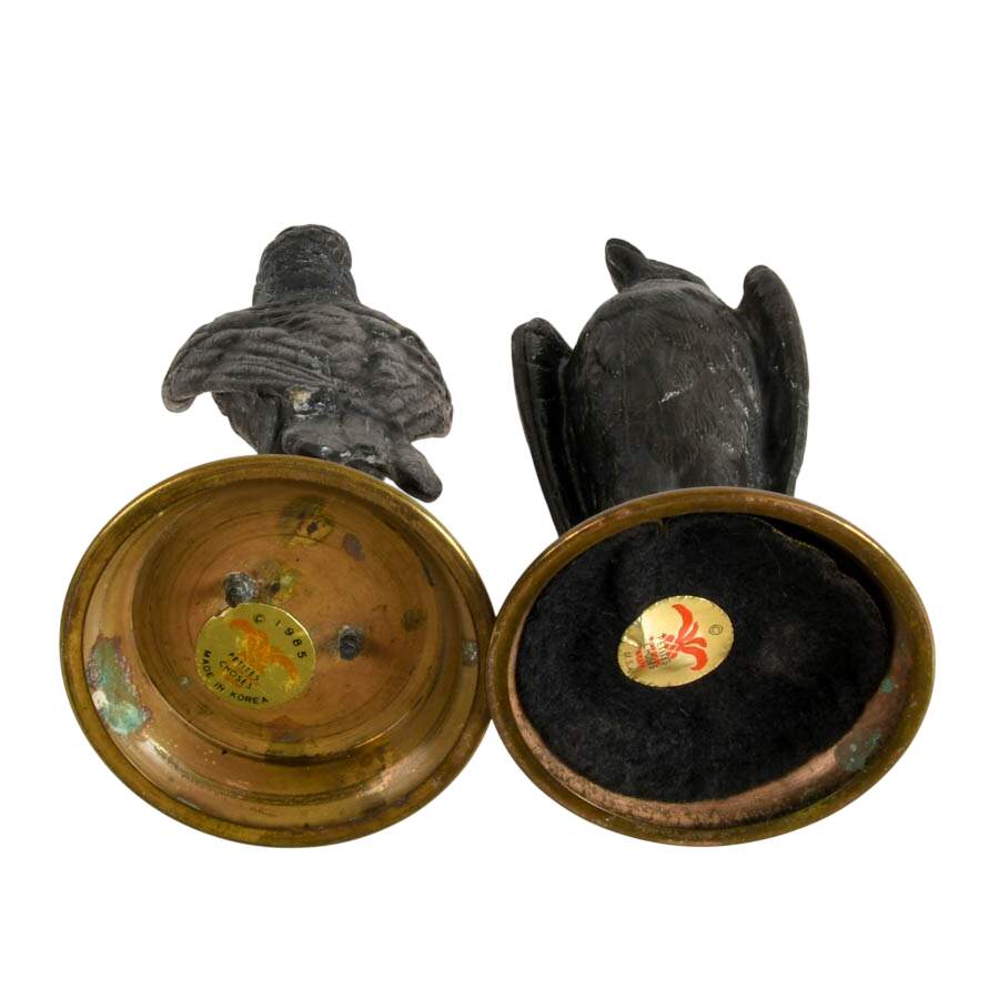 Pair of Singing Bird Sculptures Manufactured by Petites Choses-8