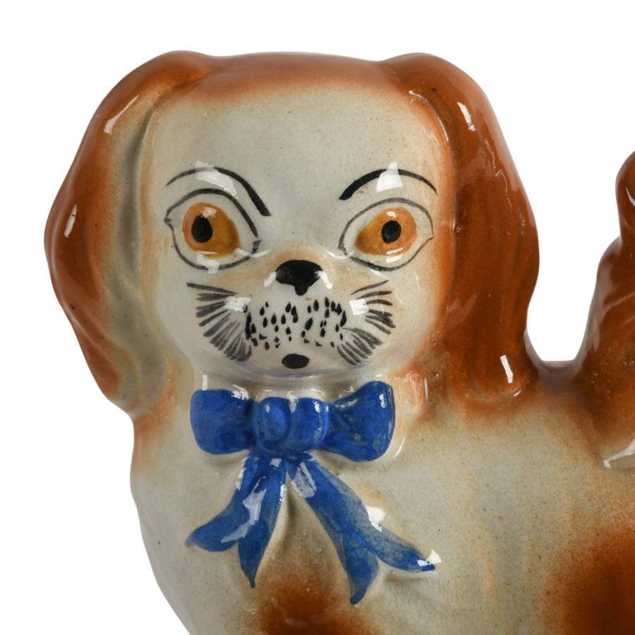 Staffordshire-Style Ceramic Pekingese Dog Figure-2