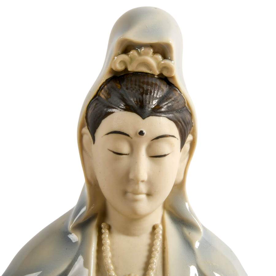 Chinese Guan Yin Porcelain Figure-5