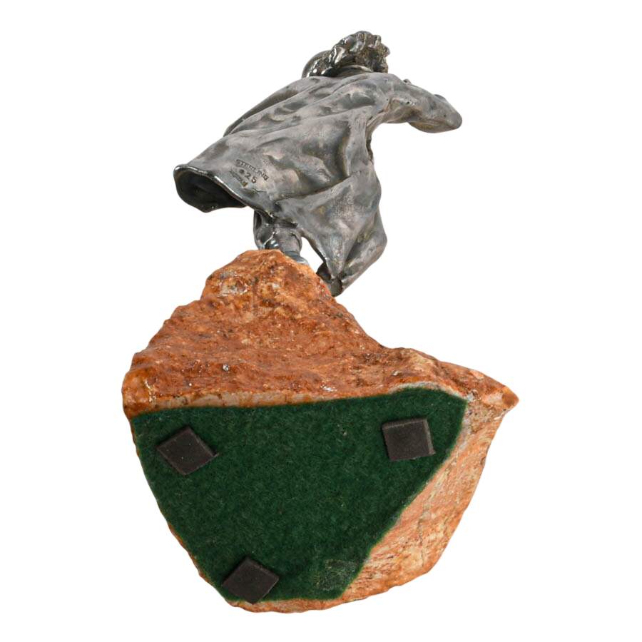 Sterling Silver Rabbi Figurine in the Style of Issac Jeheskel-8