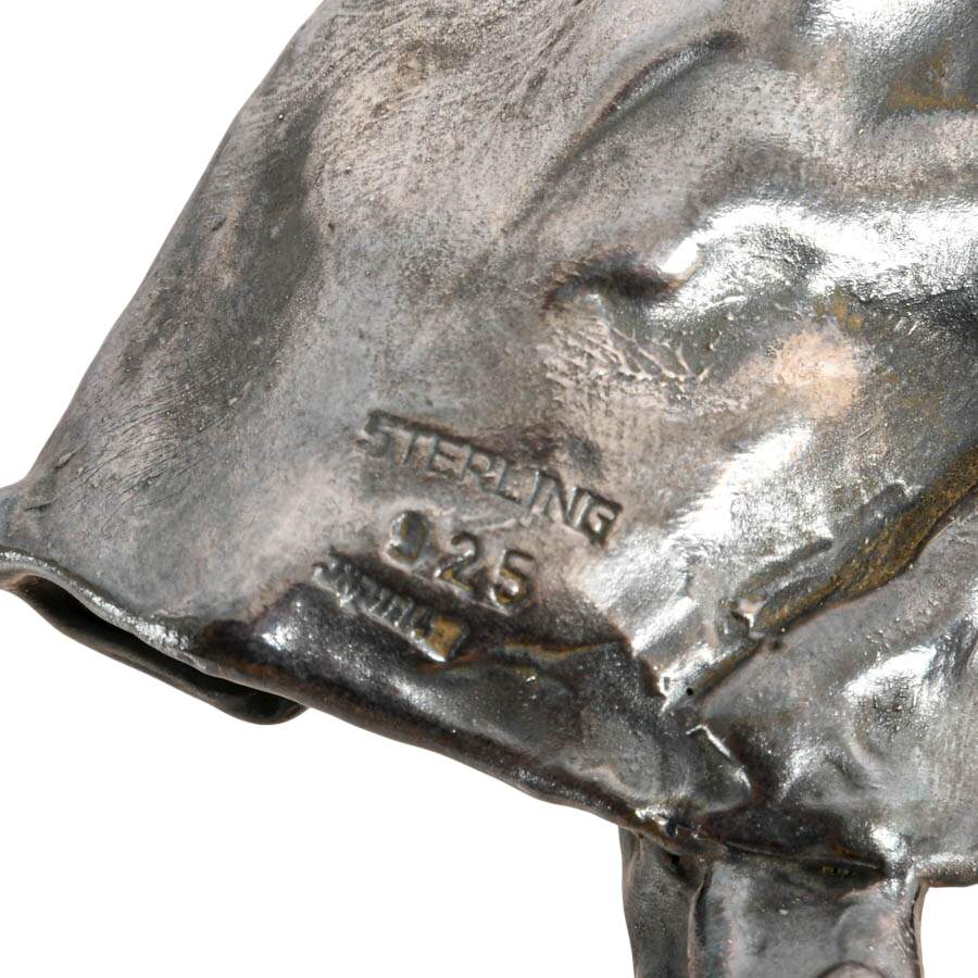 Sterling Silver Rabbi Figurine in the Style of Issac Jeheskel-7