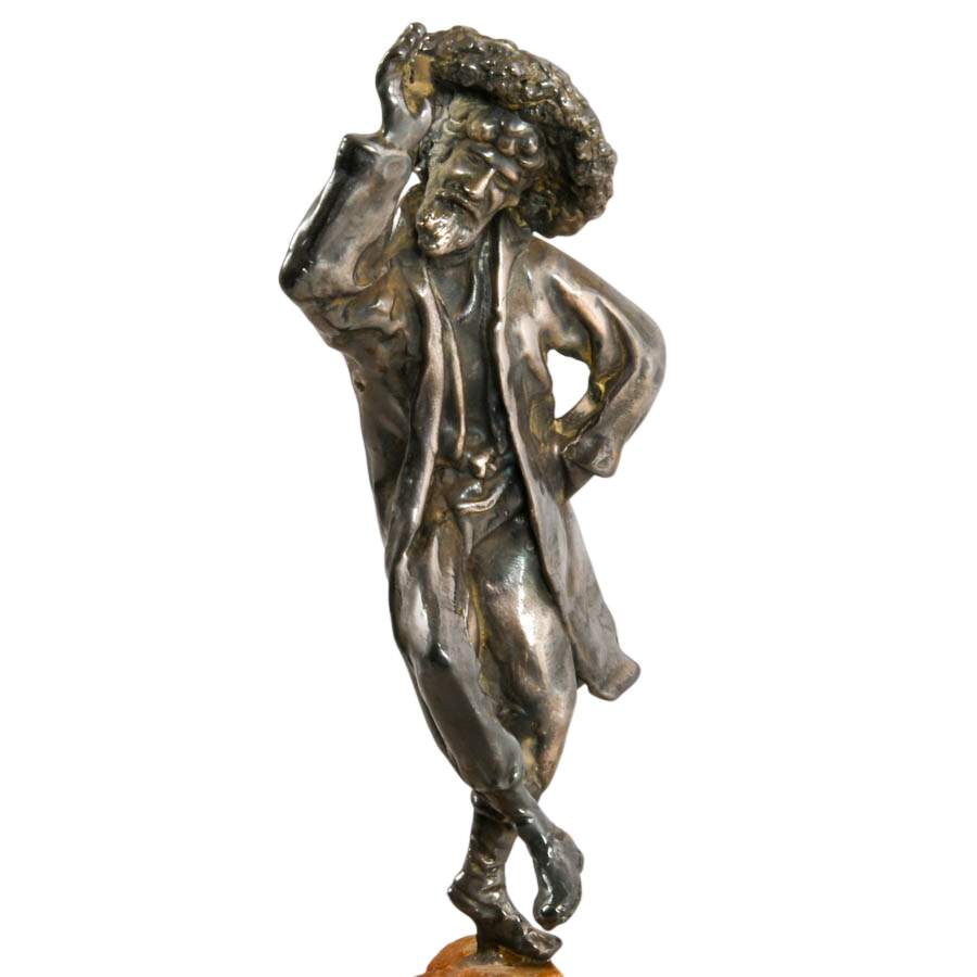 Sterling Silver Rabbi Figurine in the Style of Issac Jeheskel-6