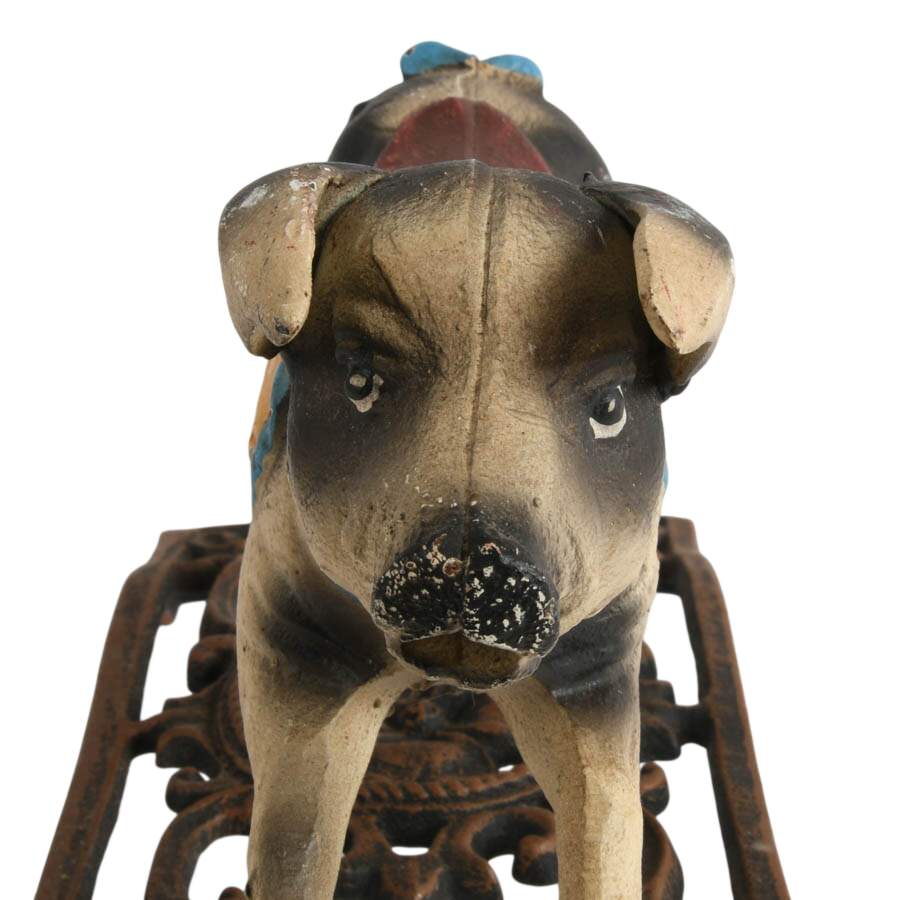 French Cochon-Style Cast Iron Carousel Pig-6