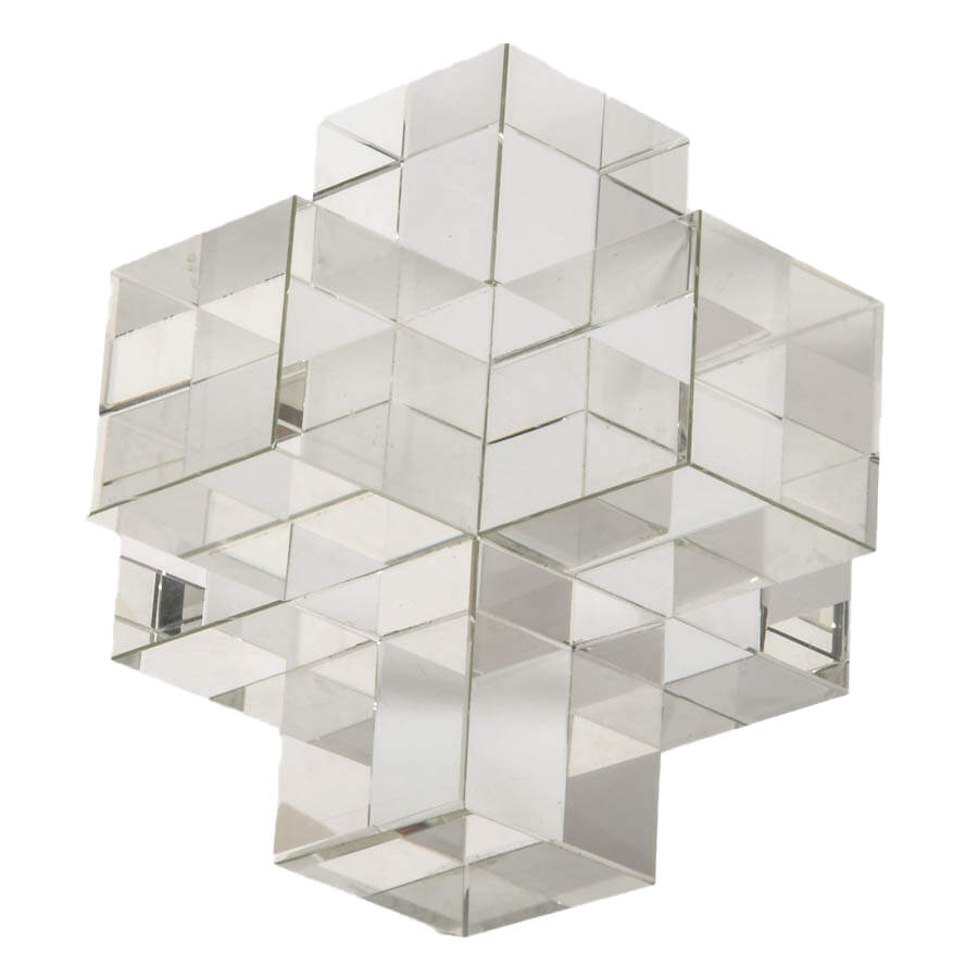 Abstract Crystal Cube Sculpture-2