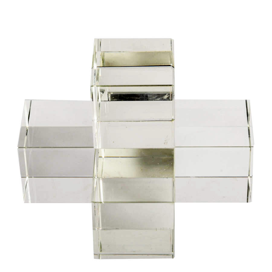 Abstract Crystal Cube Sculpture-1