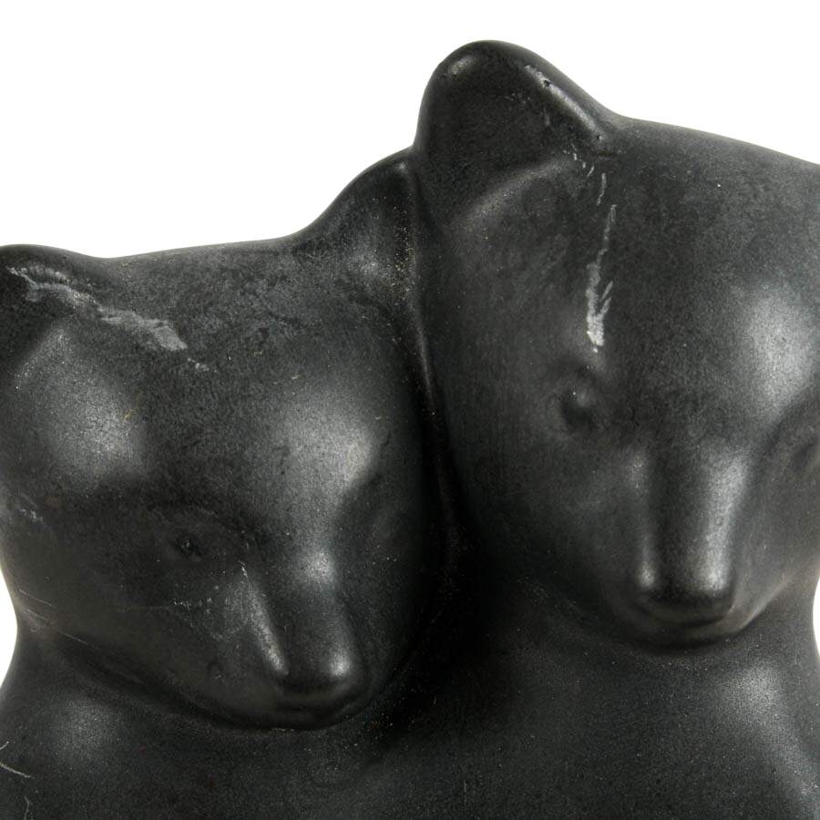 Pigeon Forge Tennessee Mid-Century Style Black Bear Cubs Pottery Figurine-7