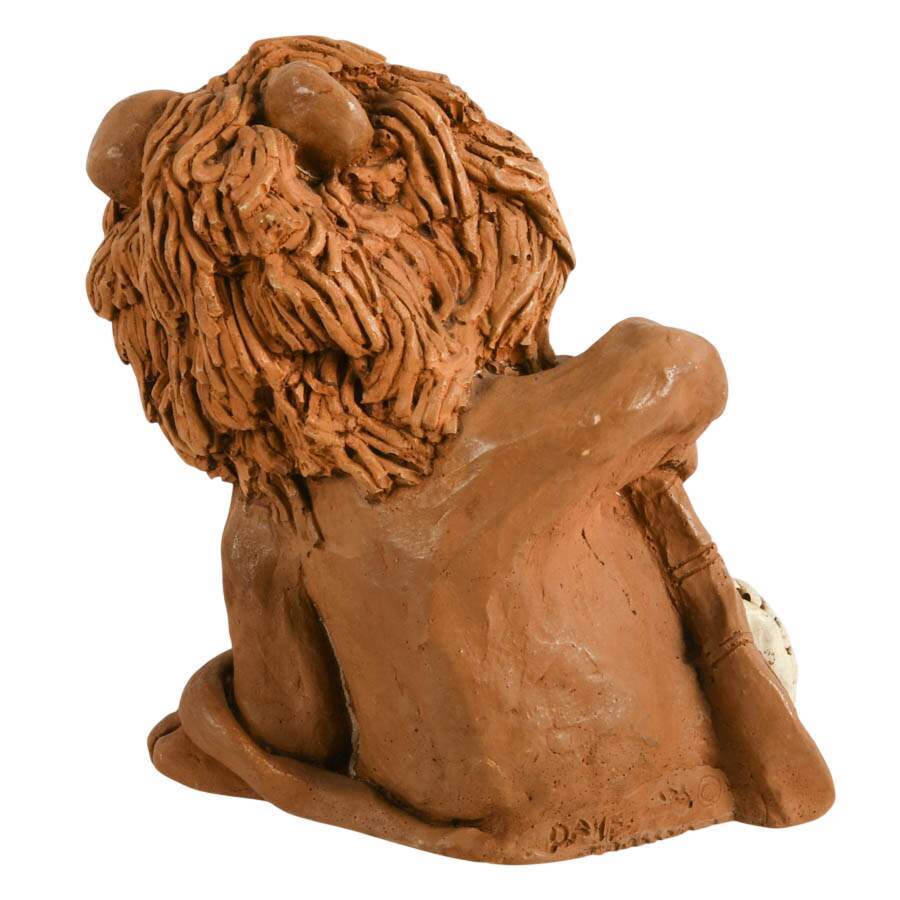 1970s Signed Dave Grossman Sporty Lion Resin Figurine-4