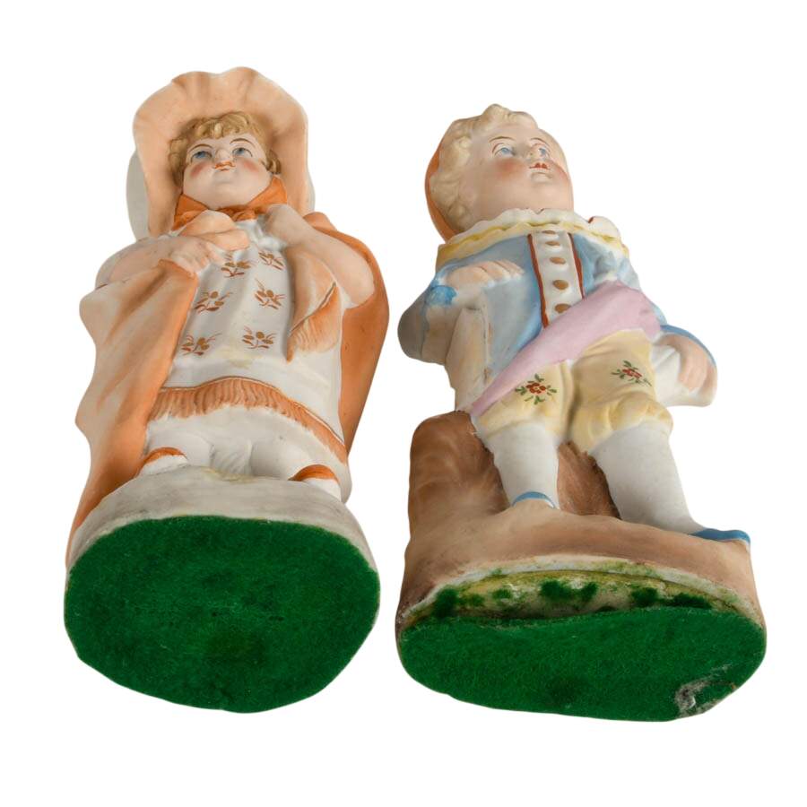 Antique Pair of German Bisque Sibling Figures-11