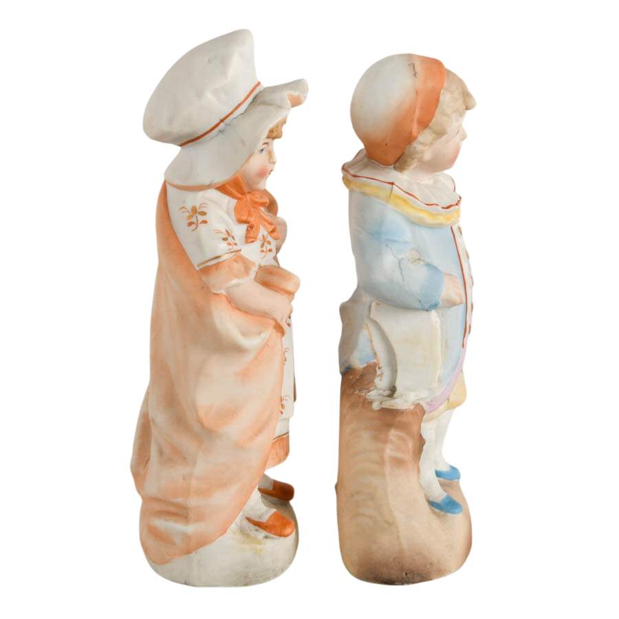Antique Pair of German Bisque Sibling Figures-4