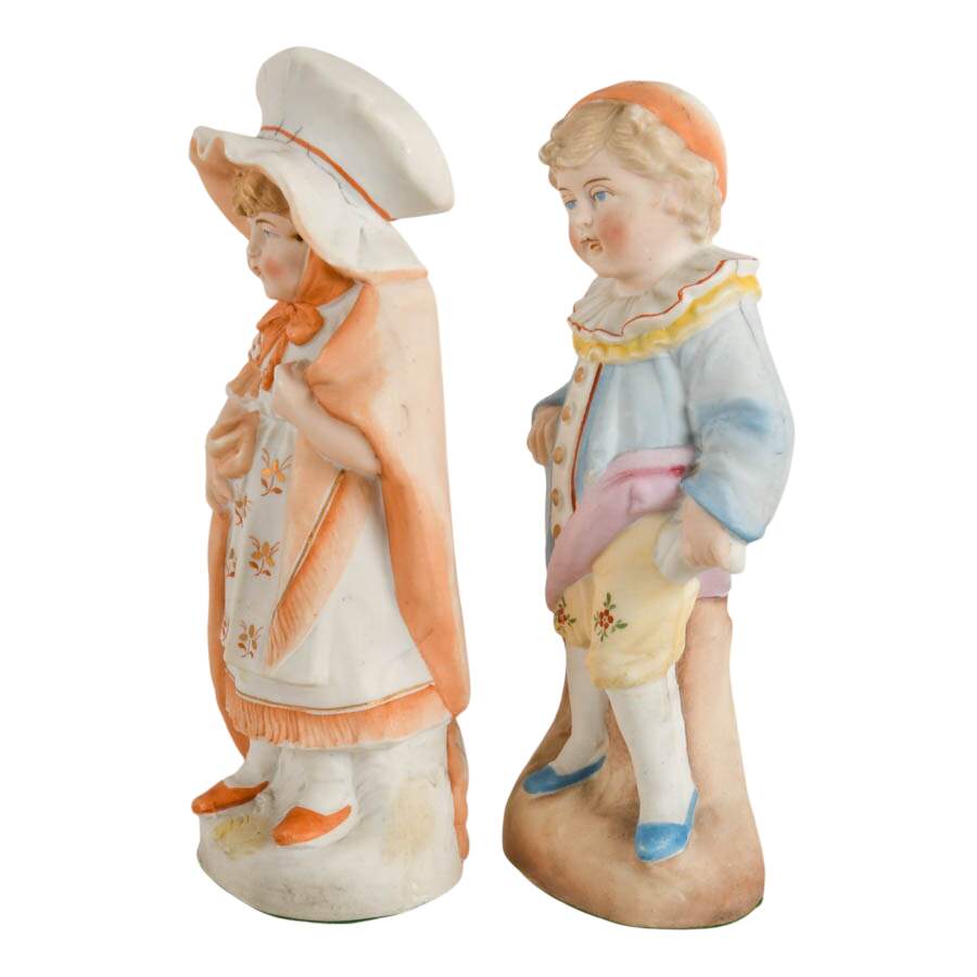 Antique Pair of German Bisque Sibling Figures-2