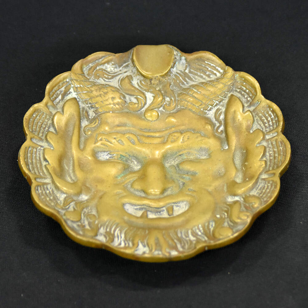 Antique Devil's Face Tabletop Ashtray-1