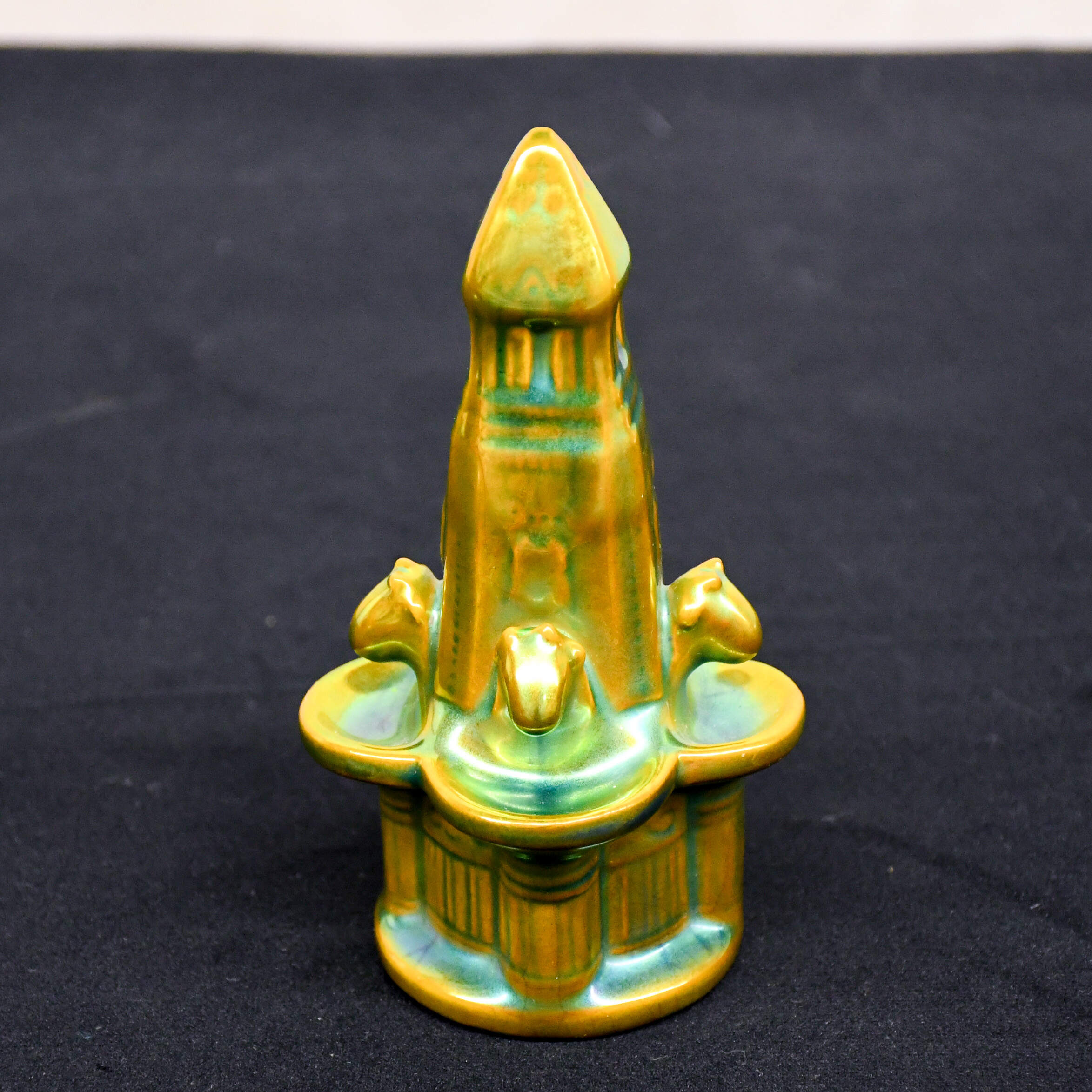 Zsolnay Ceramic Fountain Sculpture with Eosin Glaze-3
