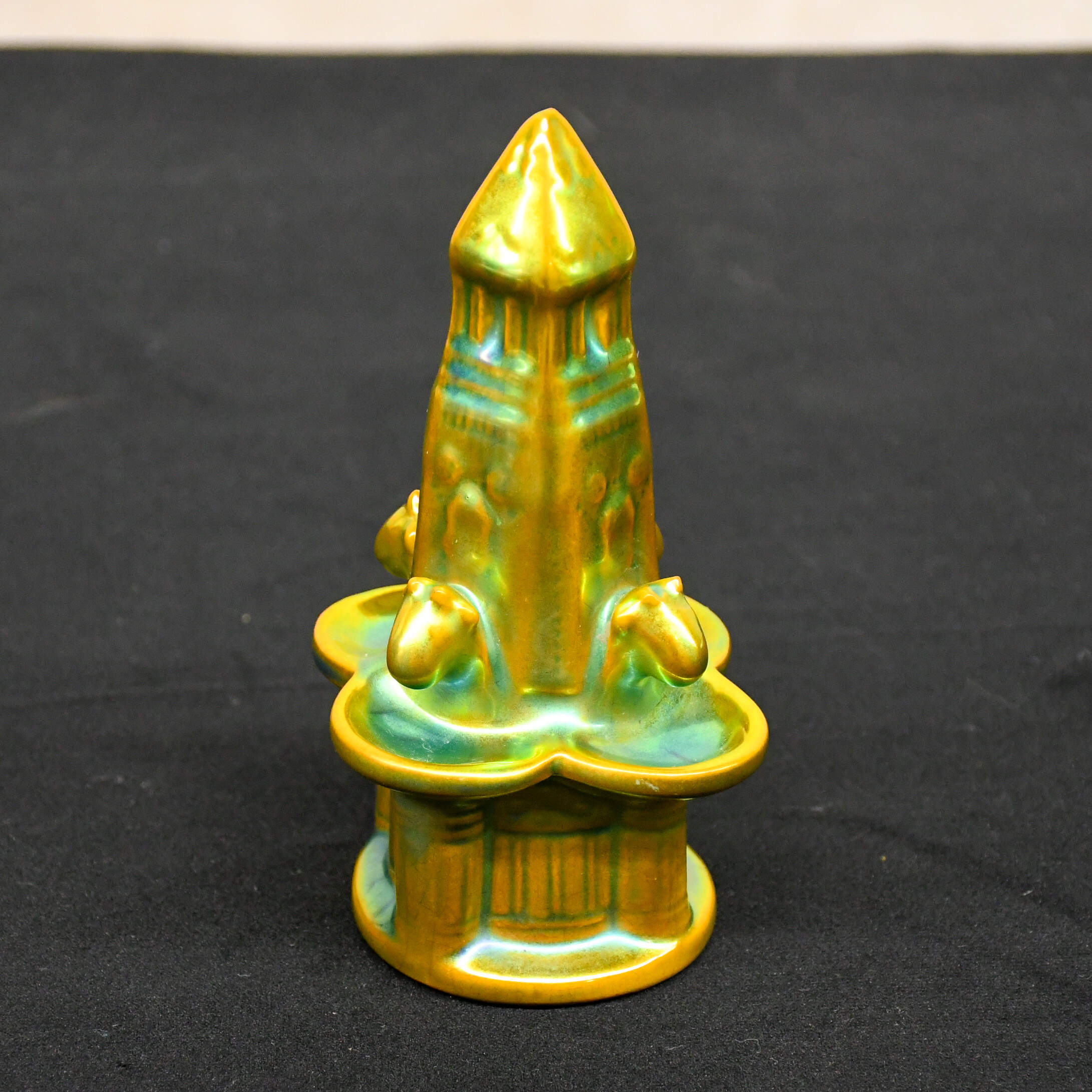 Zsolnay Ceramic Fountain Sculpture with Eosin Glaze-1