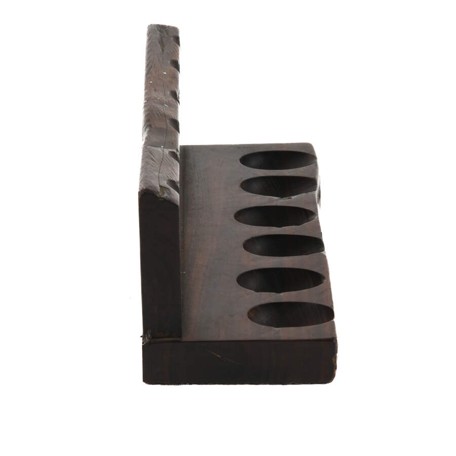 Carved Wood Six Piper Holder Display-5