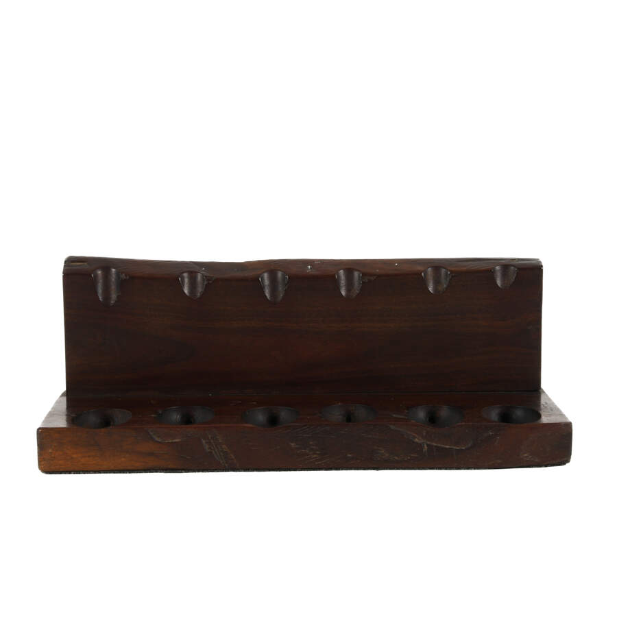 Carved Wood Six Piper Holder Display-2