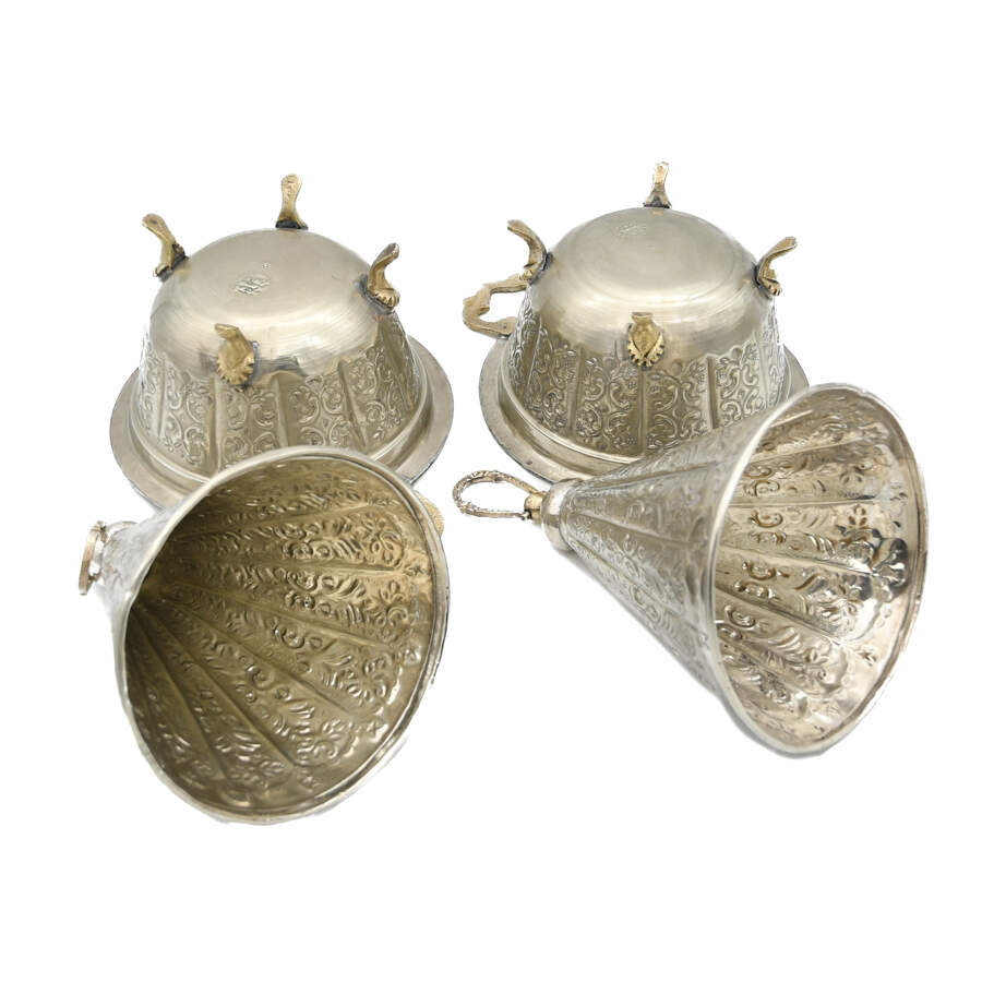 Antique Pair of Silverplate Moroccan Tagines-5