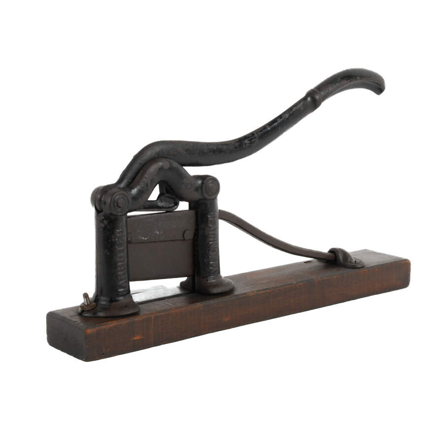 Antique Harbster Cast Iron Tobacco Cutter-3