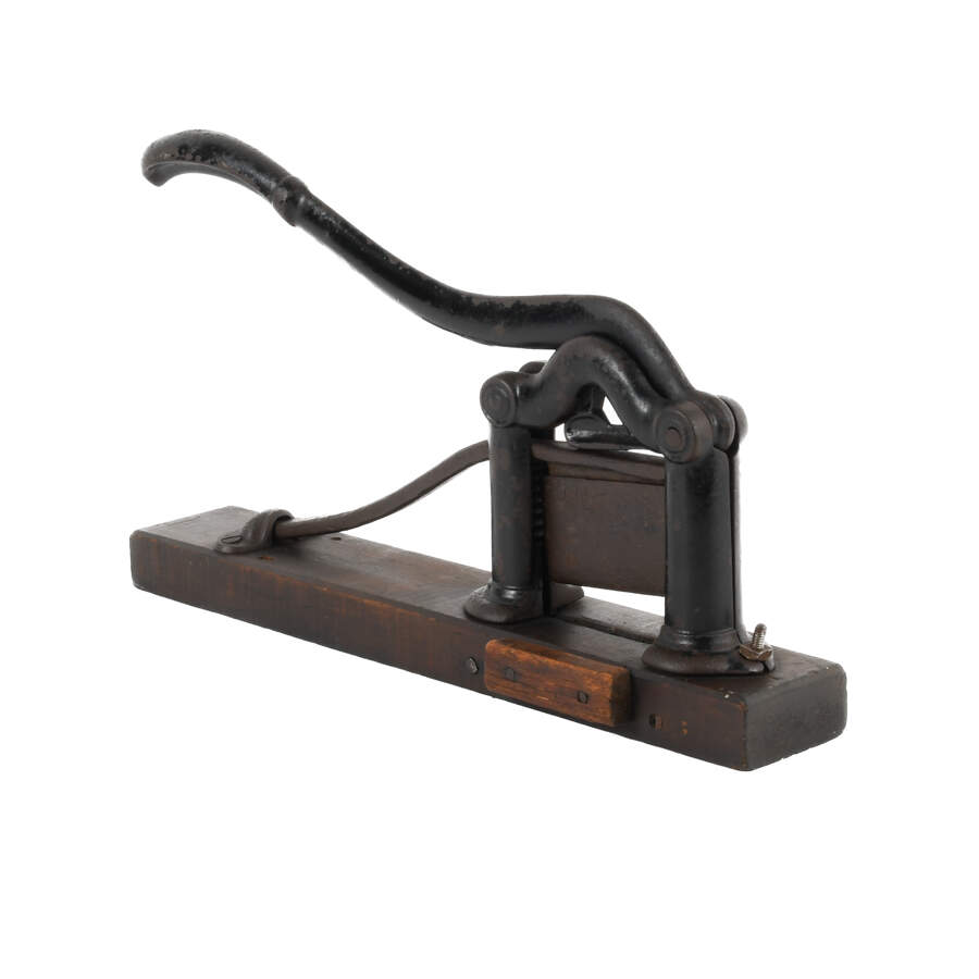 Antique Harbster Cast Iron Tobacco Cutter-2