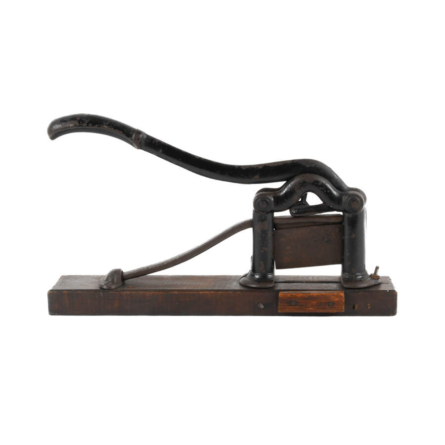 Antique Harbster Cast Iron Tobacco Cutter-1
