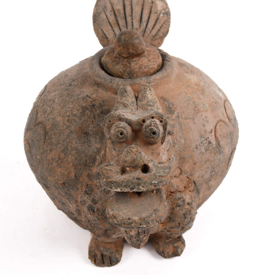Antique Qing Figural Chinese Dragon Teapot-4