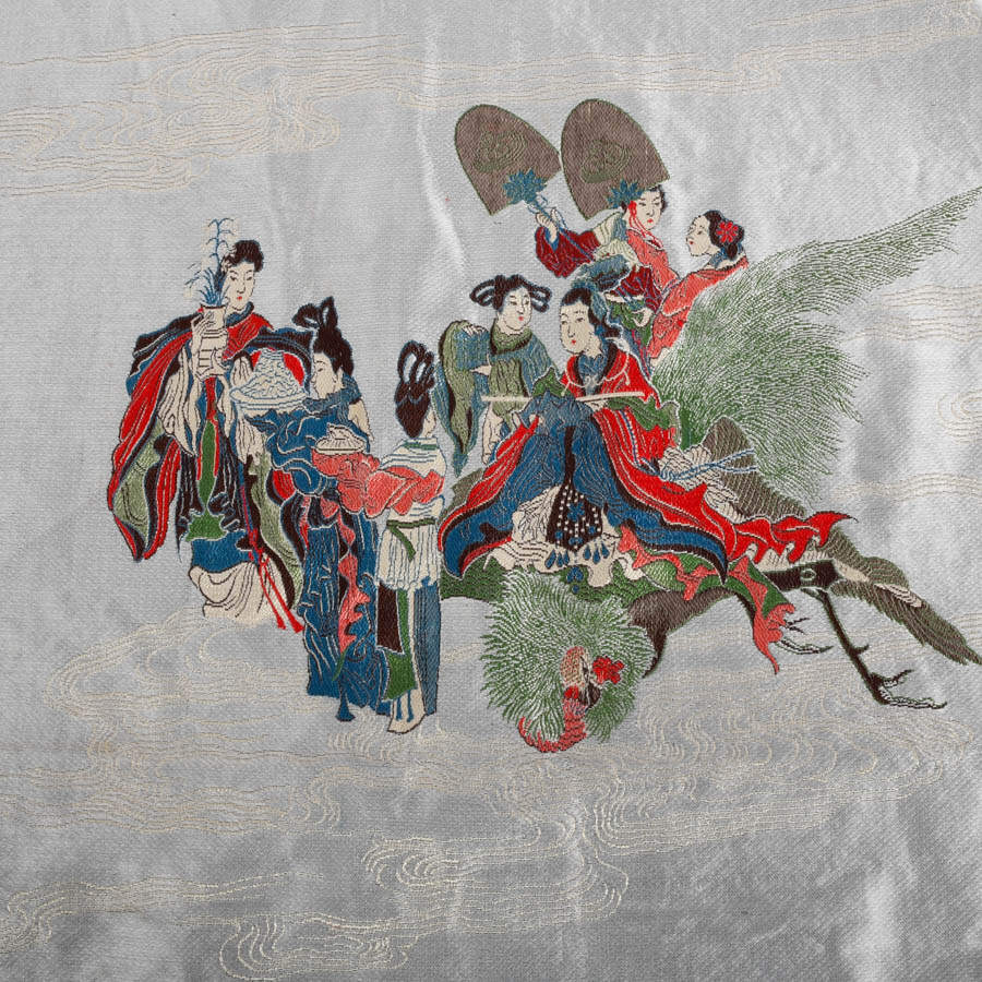 Signed Chinese Silk and Brocade Textile-3