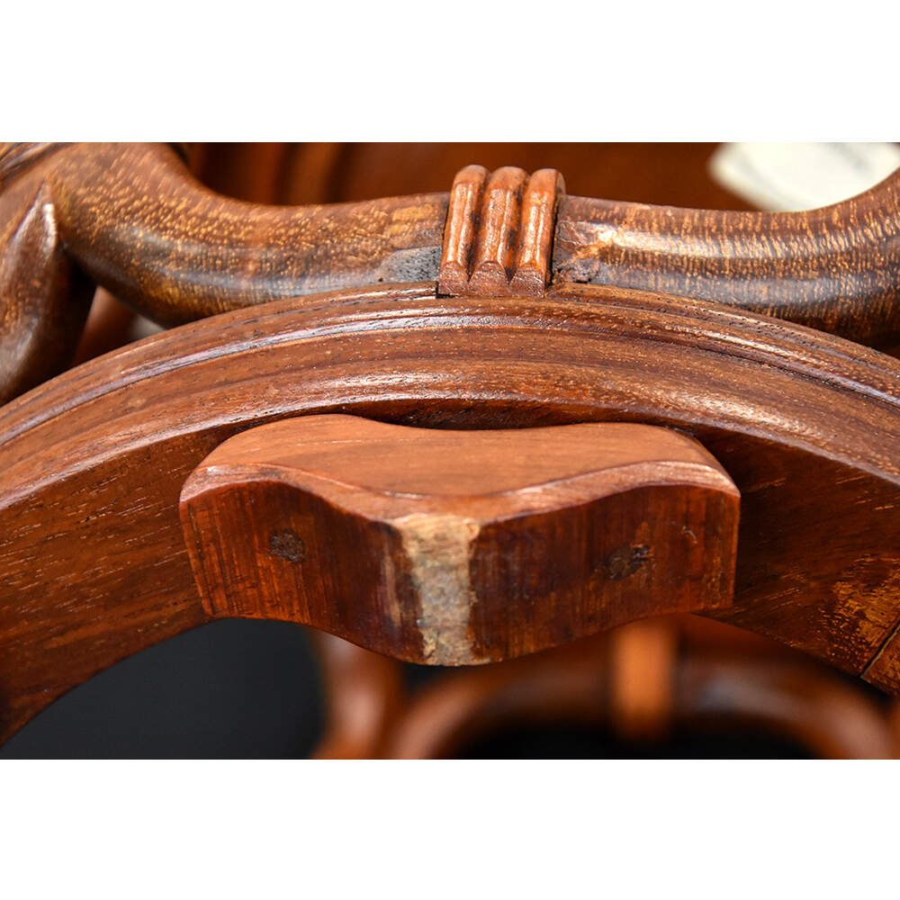 Pair of Bentwood Drum Stools with Inset Porcelain Top-10