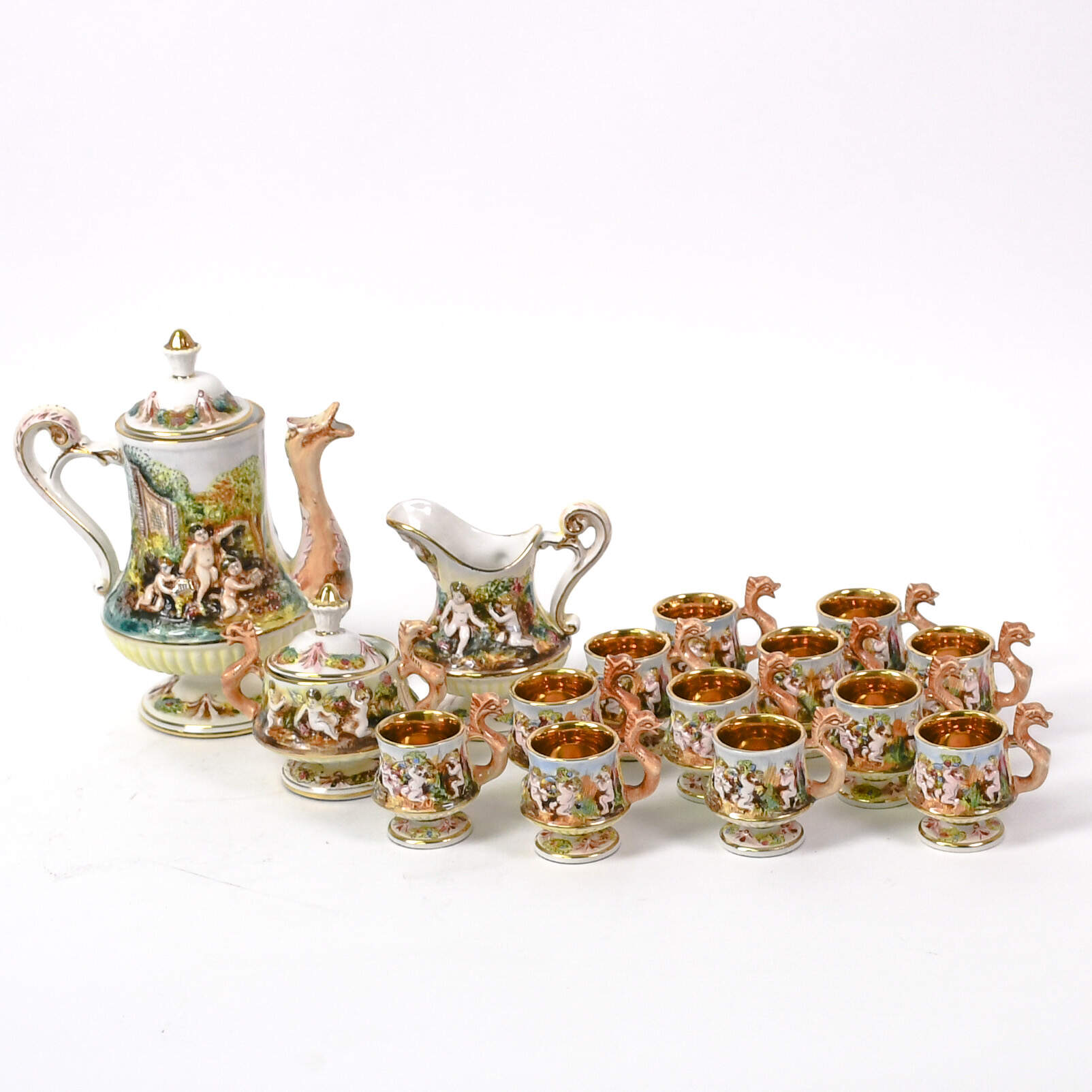 Capodimonte MAS Dragons and Cupids Tea Set-1